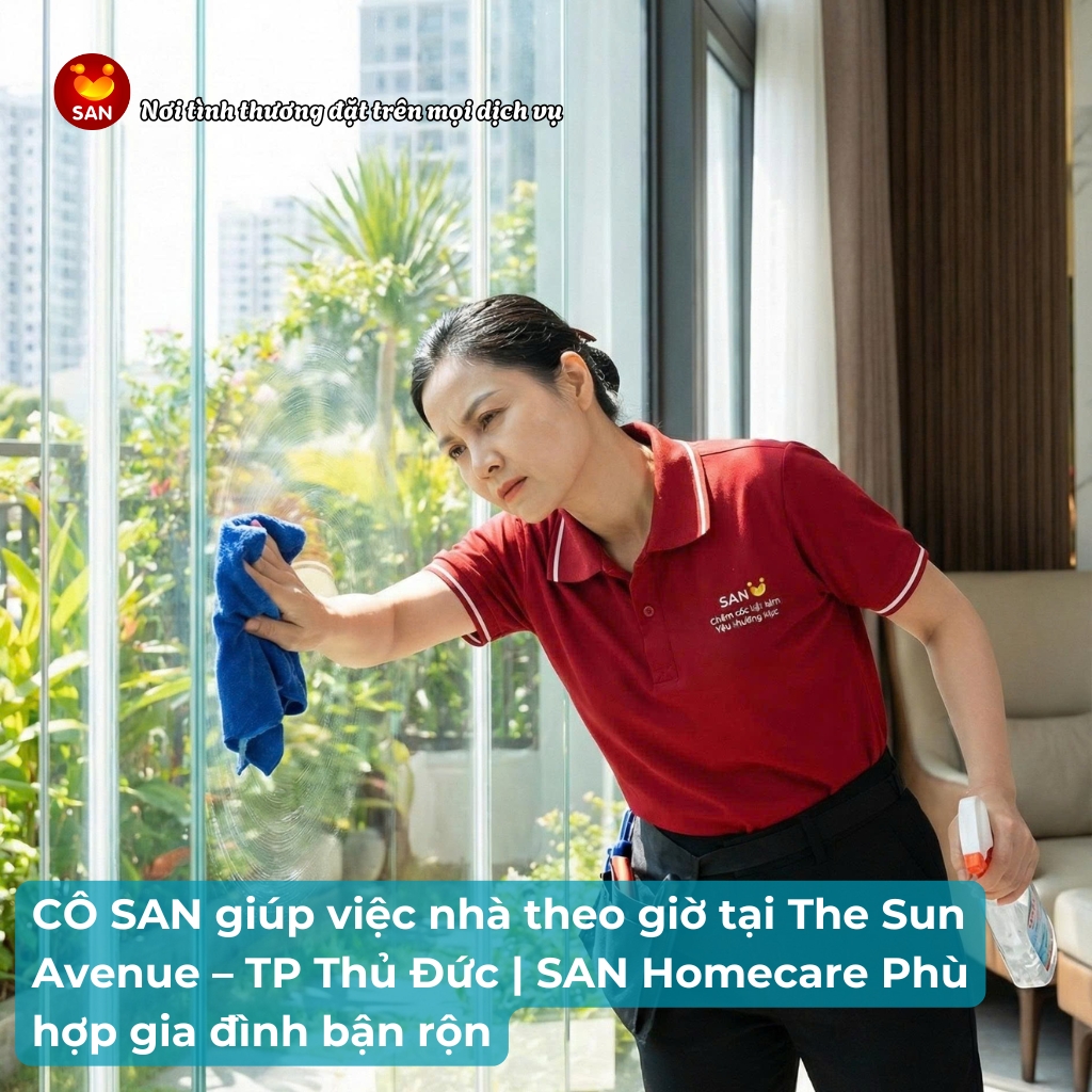 giúp việc nhà theo giờ tại The Sun Avenue