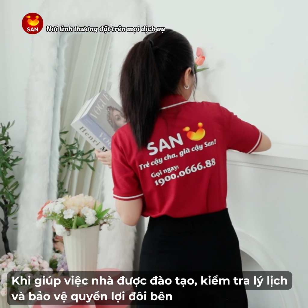 giúp việc nhà được đào tạo