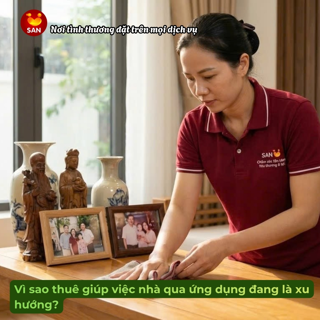 Thuê giúp việc nhà qua ứng dụng